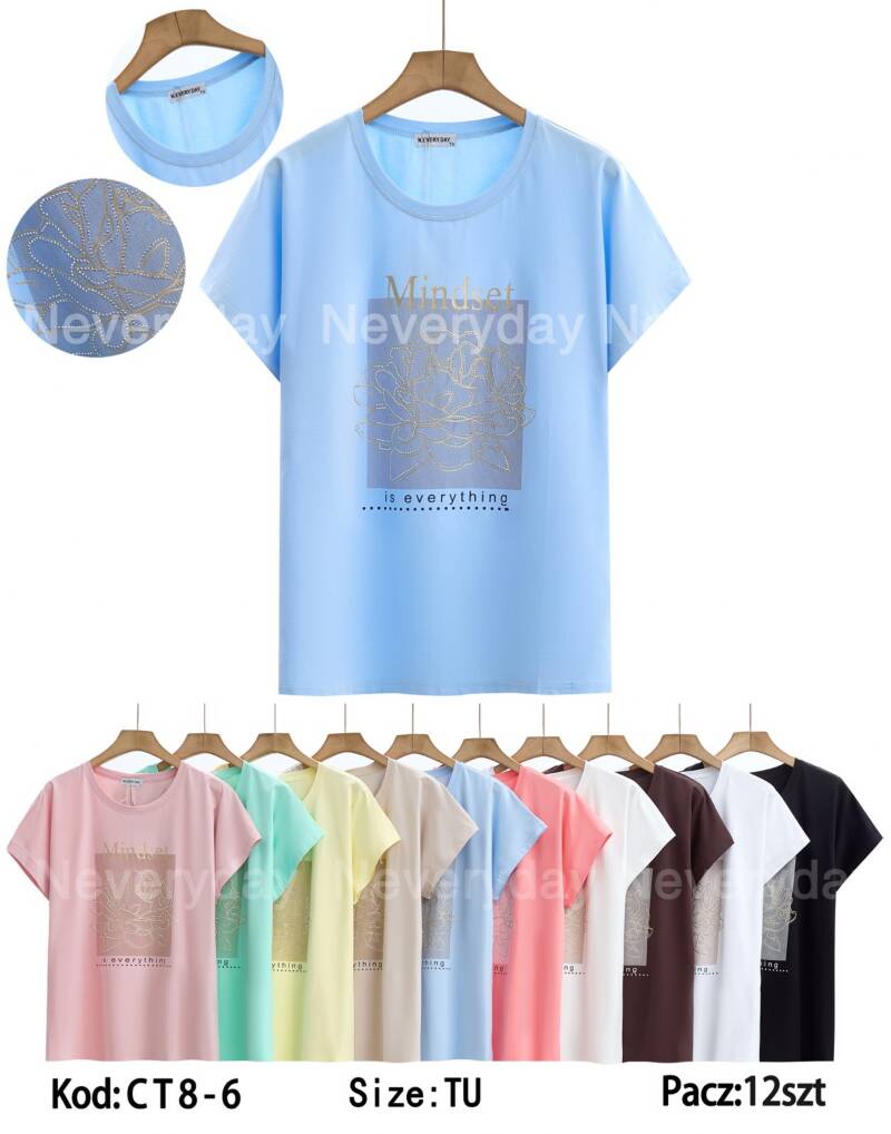 Bluzki damskie  Roz Standard, Mix Kolor Paczka 12 szt